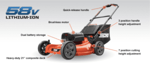 Echo CLM-58V4AH Lawnmower with 4AH Battery & Charger